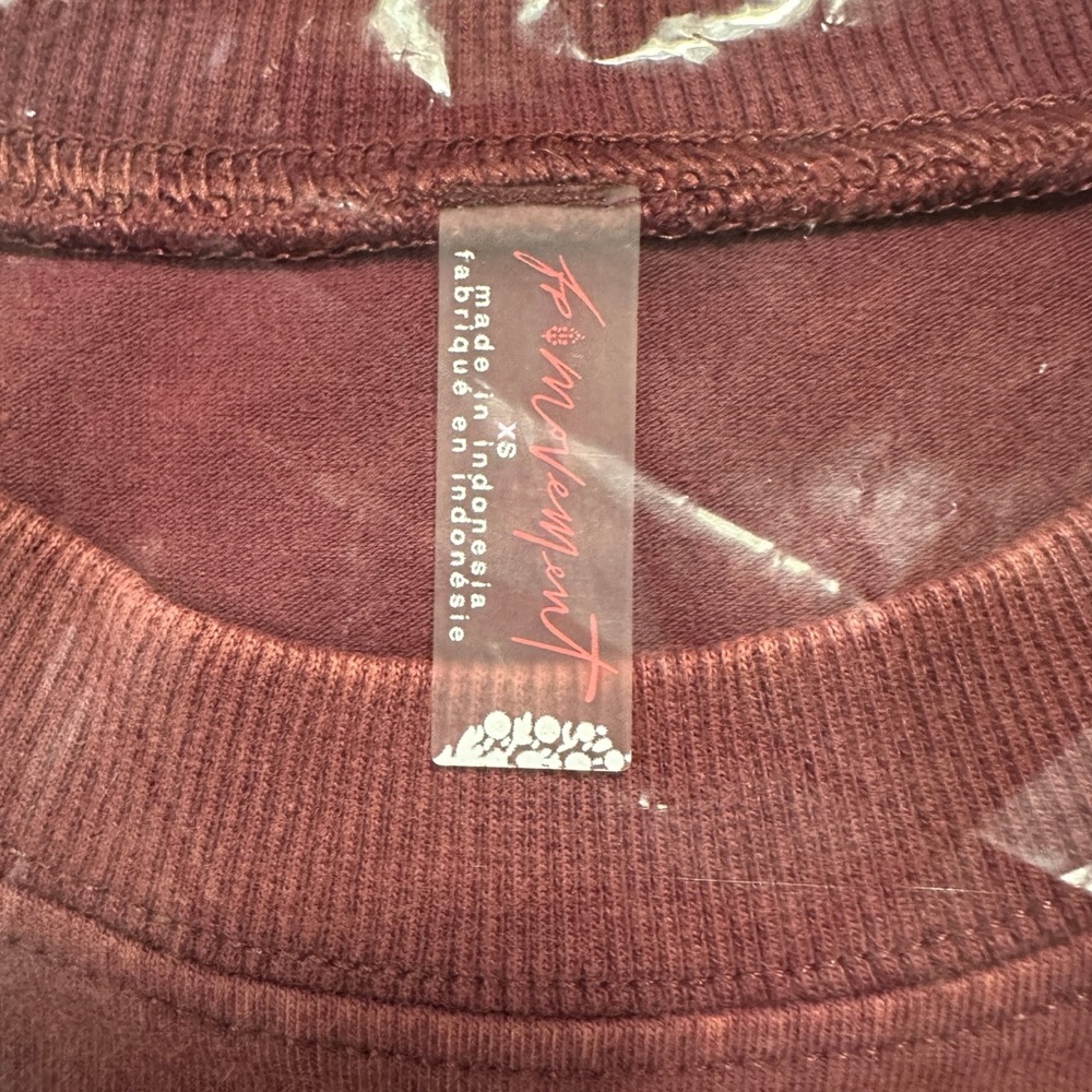 ** SOLD ** FP Movement Hot Shot Crossover SET in Clove / Burgundy Size XS - Picture 5 of 9